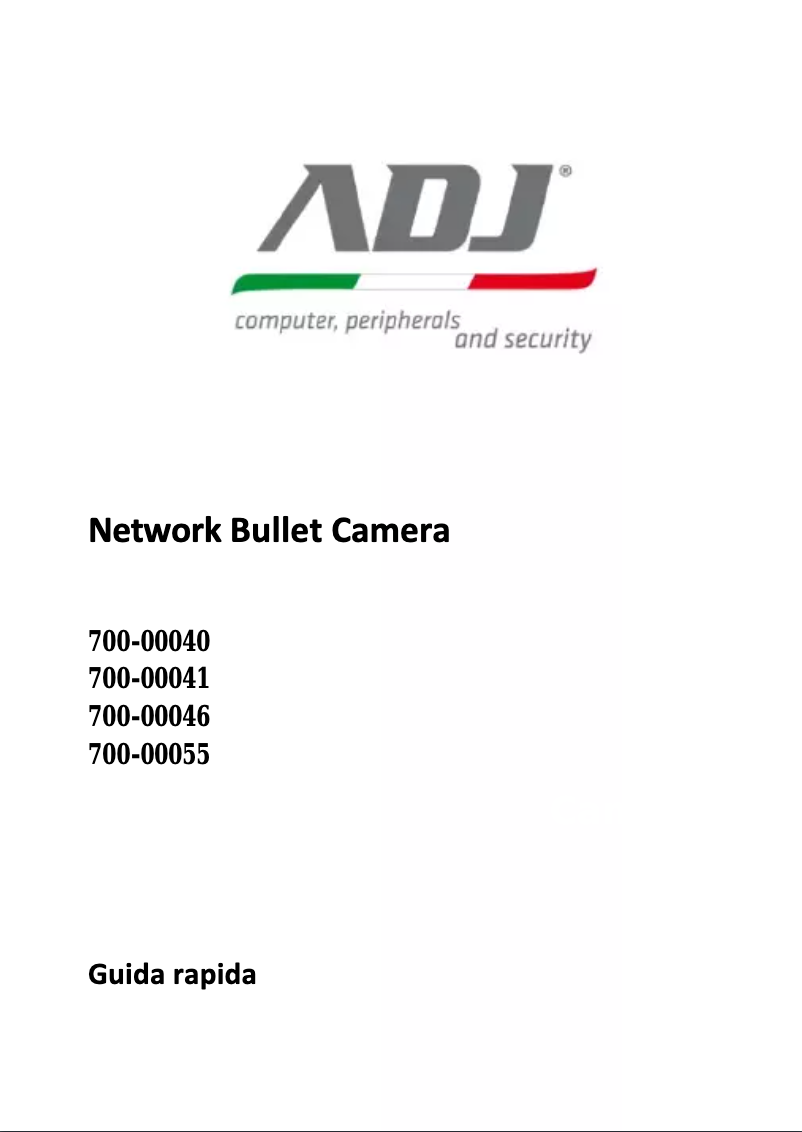 Page 1 of the manual User Manual Adj 700-00040