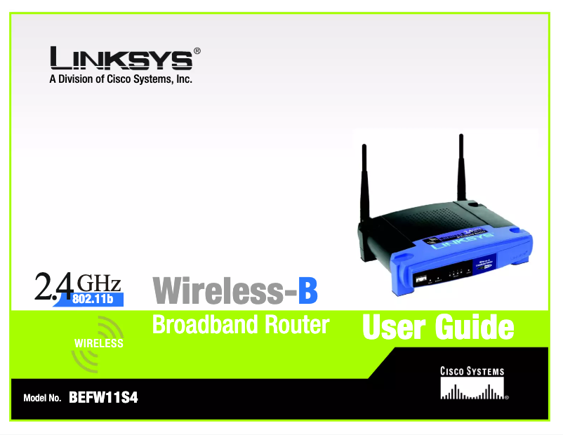 Page n°1 - Manuel utilisateur Linksys BEFW11S4