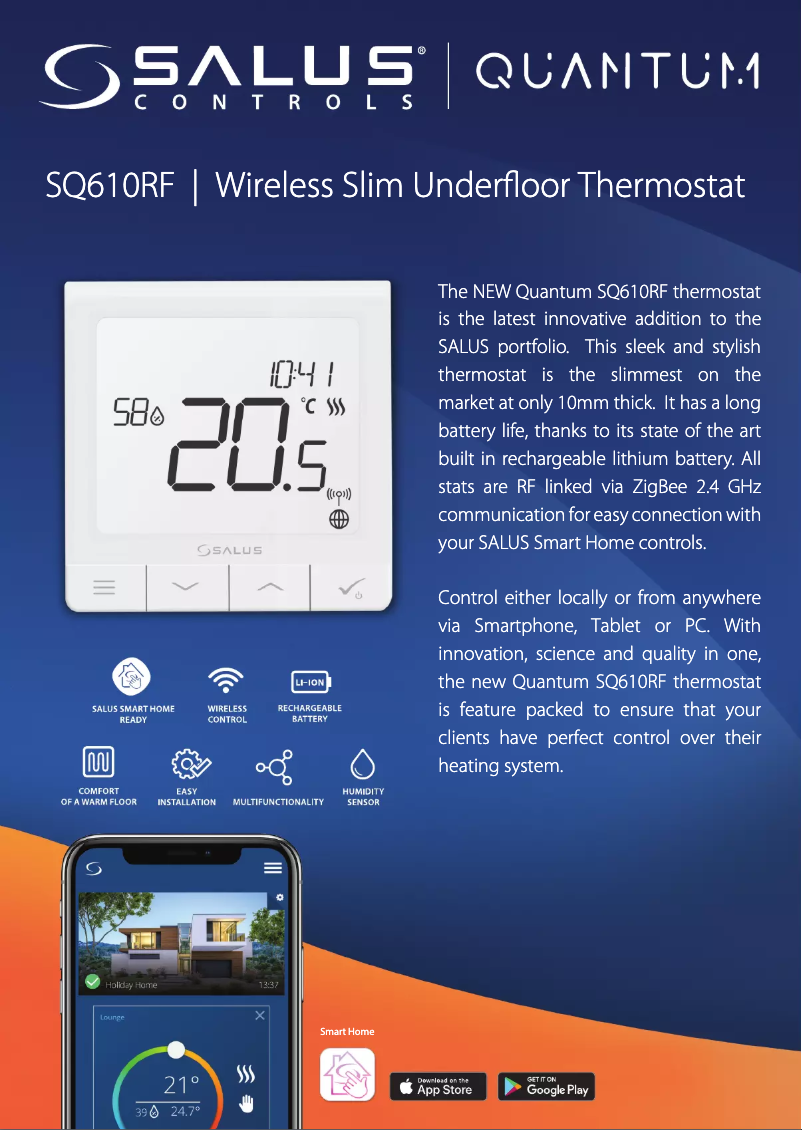 Imagen de la primera página del manual del dispositivo SQ610RF