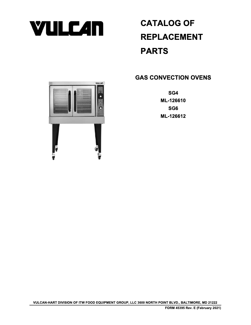 Page 1 de la notice Catalogue Vulcan SG4