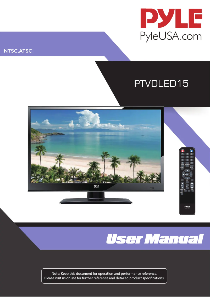 Image de la première page du manuel de l'appareil PTVLED15.5
