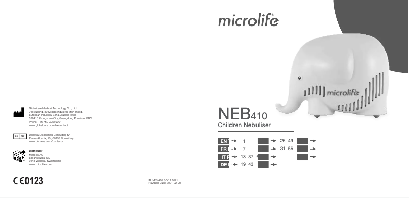 Page n°1 - Manuel utilisateur Microlife NEB 410