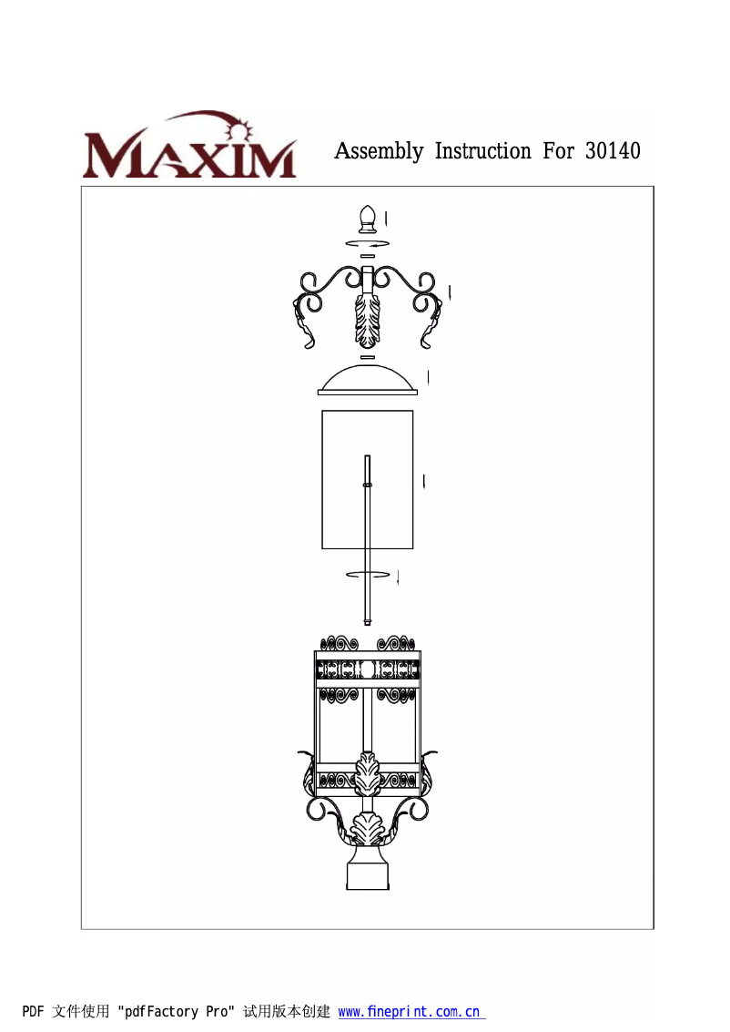 Page 1 de la notice Manuel utilisateur Maxim Boulder 30140BZGTGLD