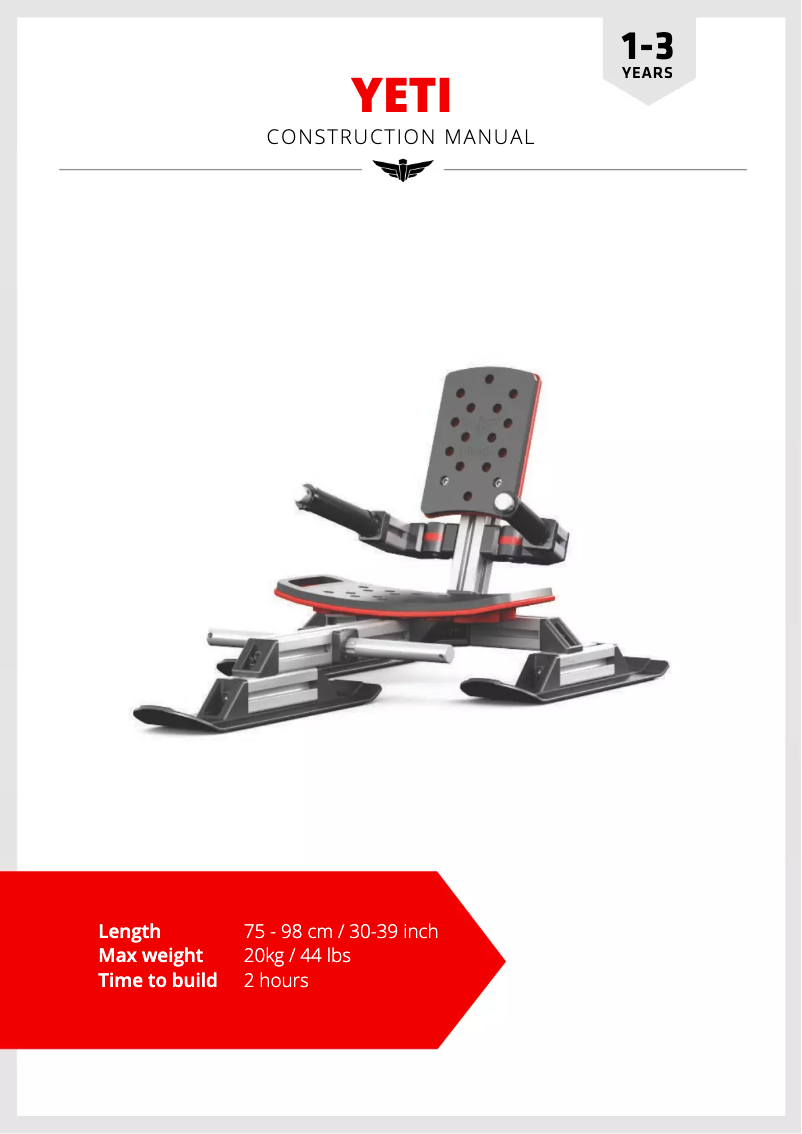 Page n°1 - Manuel utilisateur Infento Junior Snow Kit Yeti