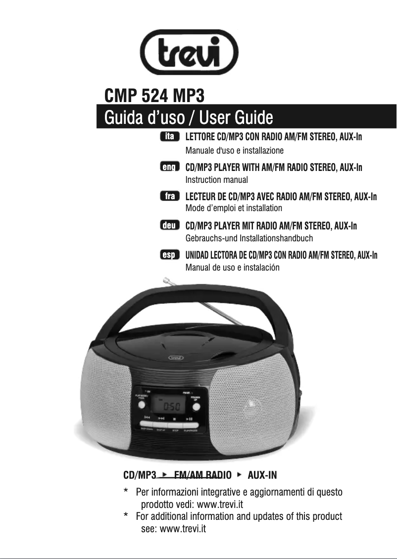 Page n°1 - Manuel utilisateur Trevi 0CM52404
