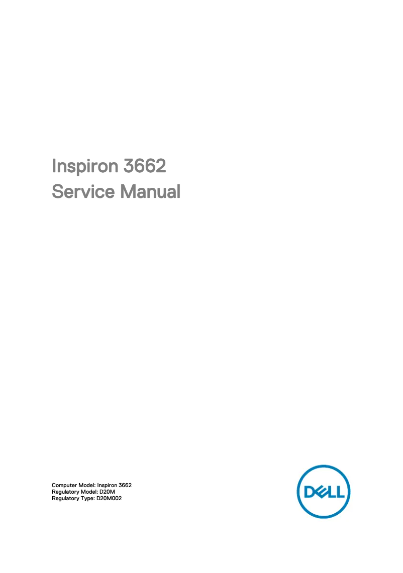 Page 1 de la notice Manuel utilisateur Dell Inspiron 3662