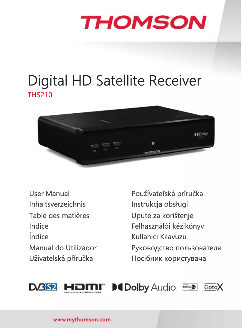 Page 1 de la notice Manuel utilisateur Thomson THS210