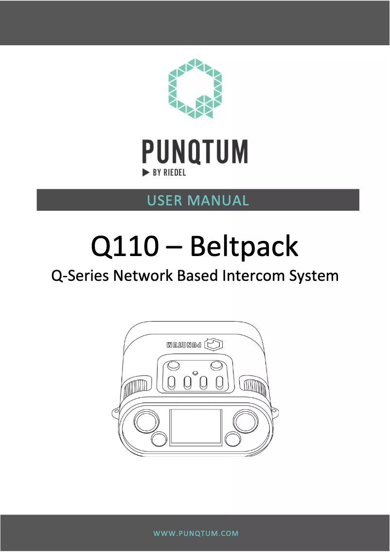 Page 1 de la notice Manuel utilisateur punQtum Q110