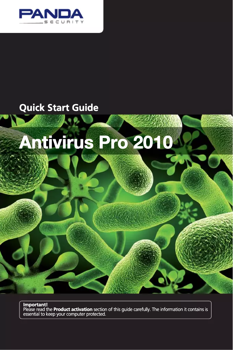 Page n°1 - Manuel utilisateur Formjet Innovations Panda Antivirus Pro 2010