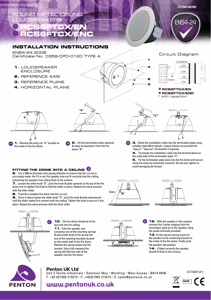 Image de la première page du manuel de l'appareil RCS6FTCX/EN