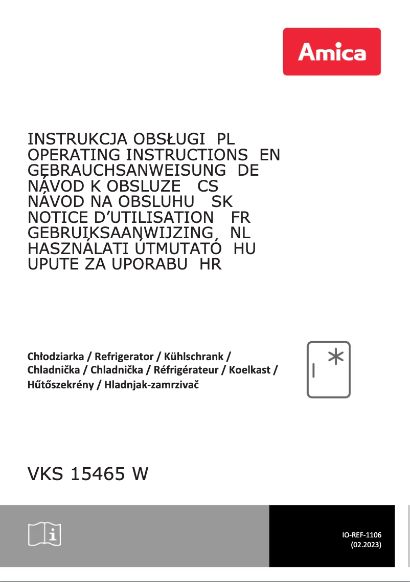 Page n°1 - Manuel utilisateur Amica VKS 15465 W