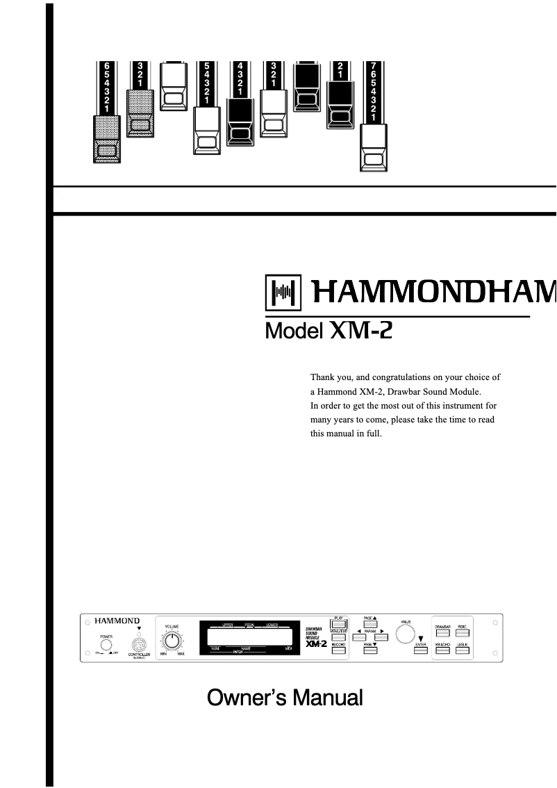 Image de la première page du manuel de l'appareil XM-2