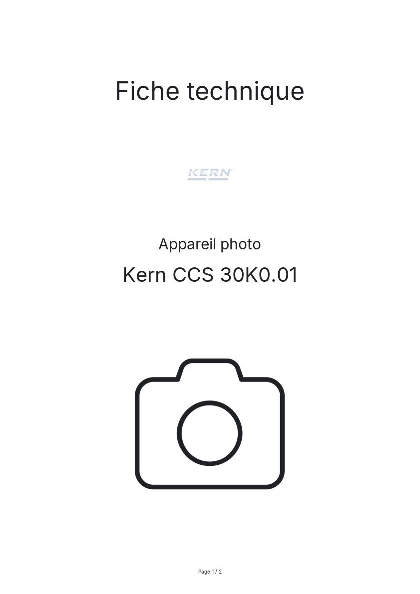 Image de la première page du manuel de l'appareil CCS 30K0.01