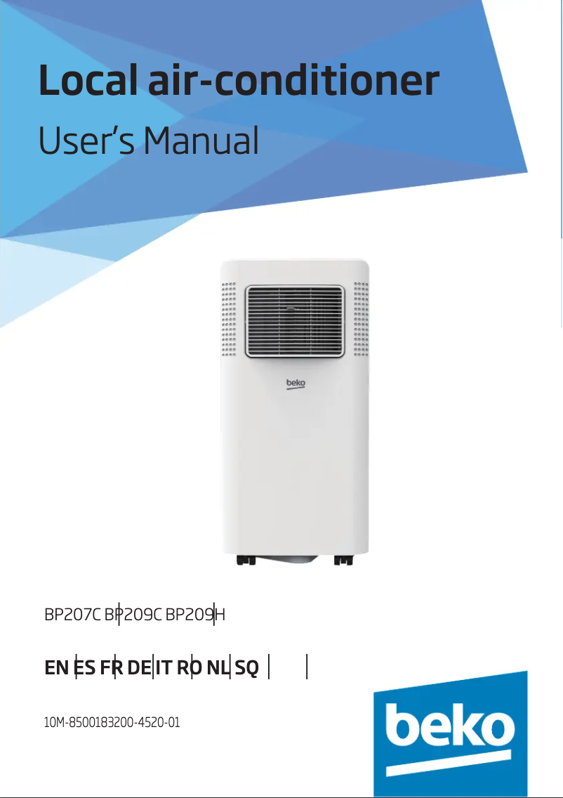 Page n°1 - Manuel utilisateur Beko BP209C