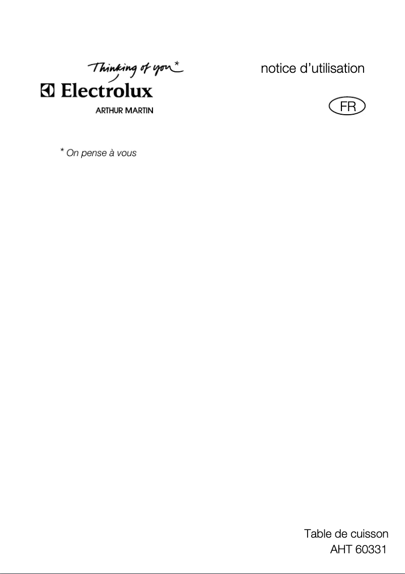 Página 1 del manual Manual de usuario Arthur Martin-Electrolux AHT60331W