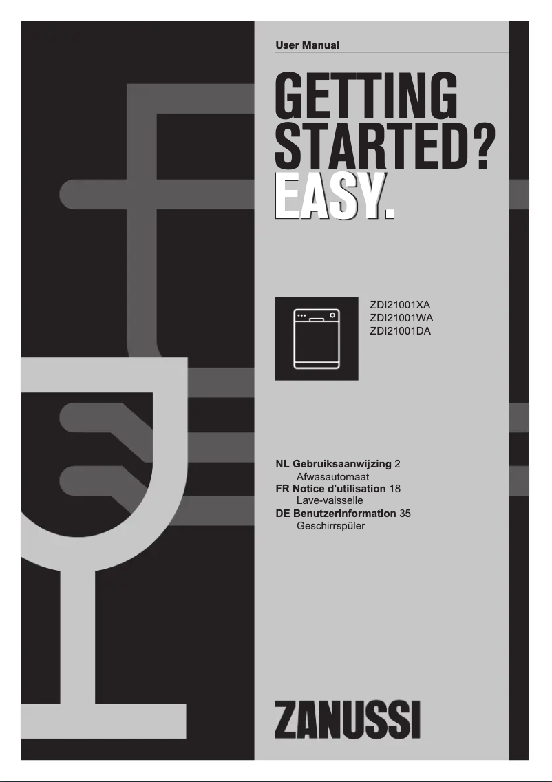 Image de la première page du manuel de l'appareil ZDI21001DA