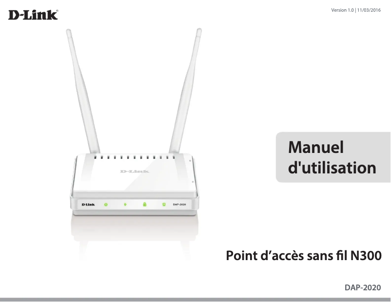Page 1 of the manual User Manual D-Link DAP-2020