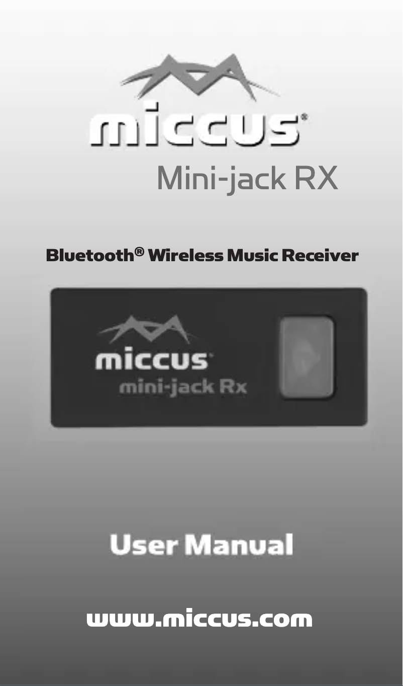 Page 1 de la notice Manuel utilisateur Miccus Mini-jack RX