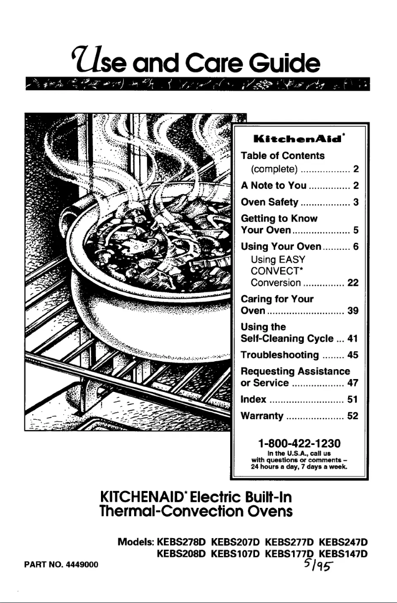 Page 1 de la notice Manuel utilisateur KitchenAid KEBS107DWH4