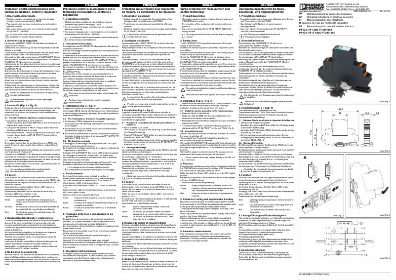 Image de la première page du manuel de l'appareil PT-IQ-5-HF+F-12DC-PT