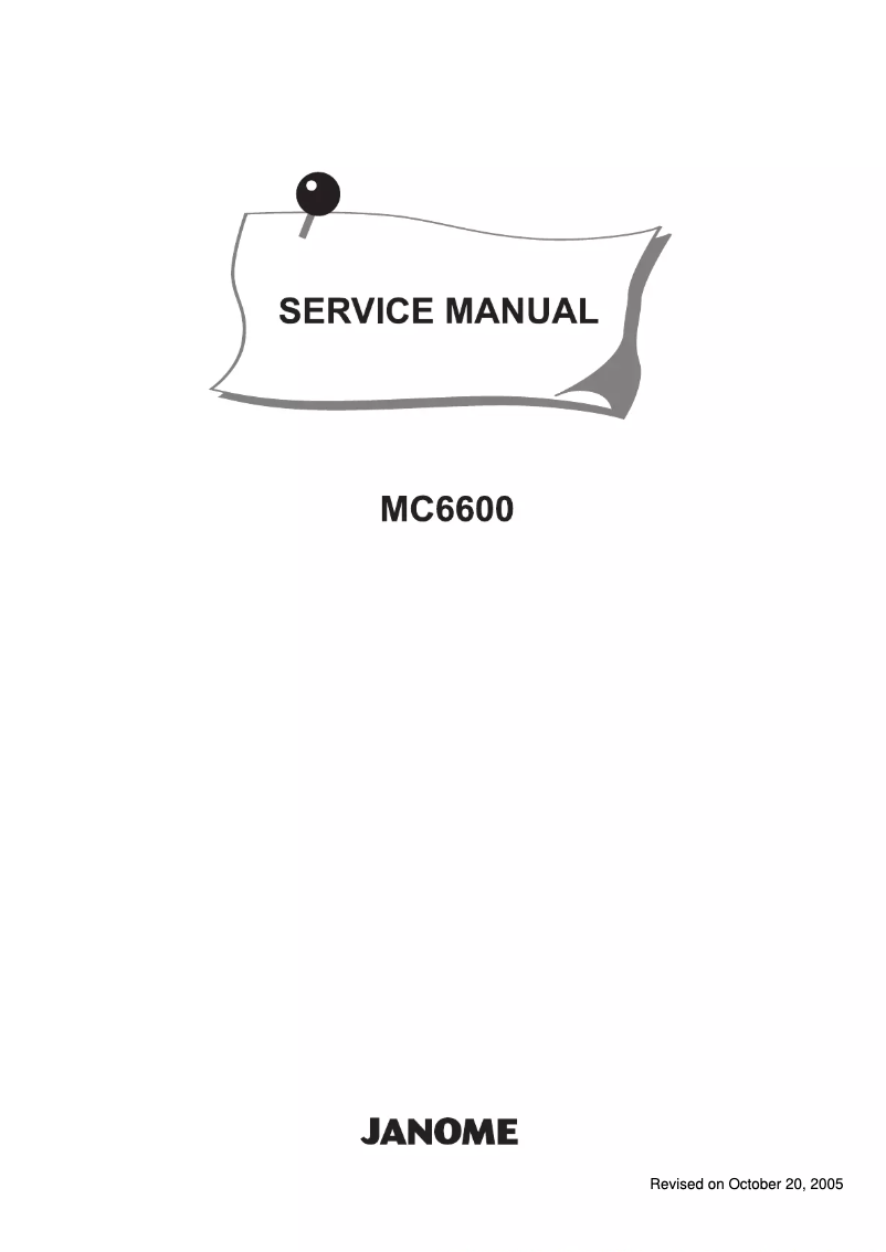 Page 1 de la notice Manuel utilisateur Janome MC6600P