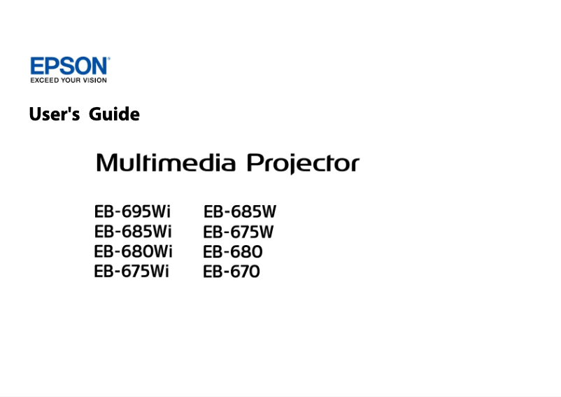Page 1 de la notice Manuel utilisateur Epson BrightLink 675Wi+