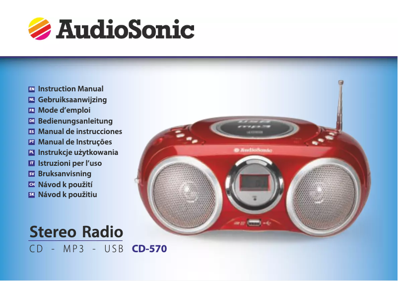 Página 1 del manual Manual de usuario AudioSonic CD-570