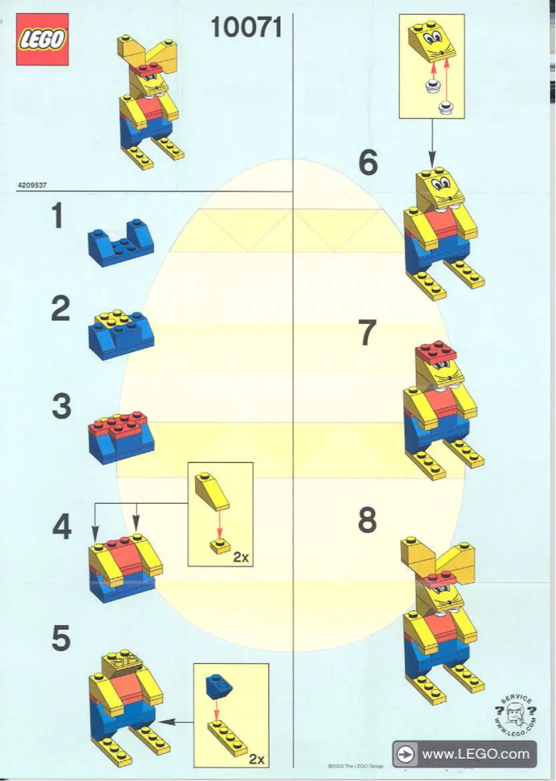 Page 1 of the manual User Manual Lego Bunny