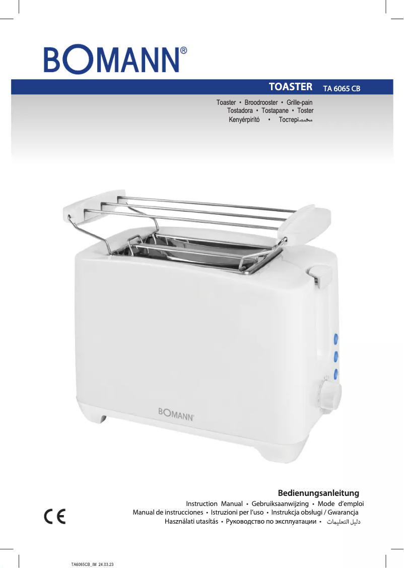Page n°1 - Manuel utilisateur Bomann TA 6065 CB