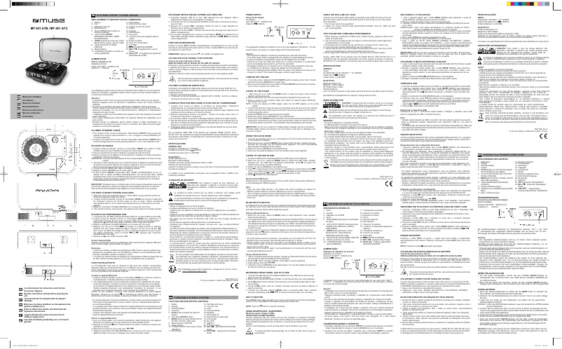 Page 1 de la notice Manuel utilisateur Muse MT-501 ATC
