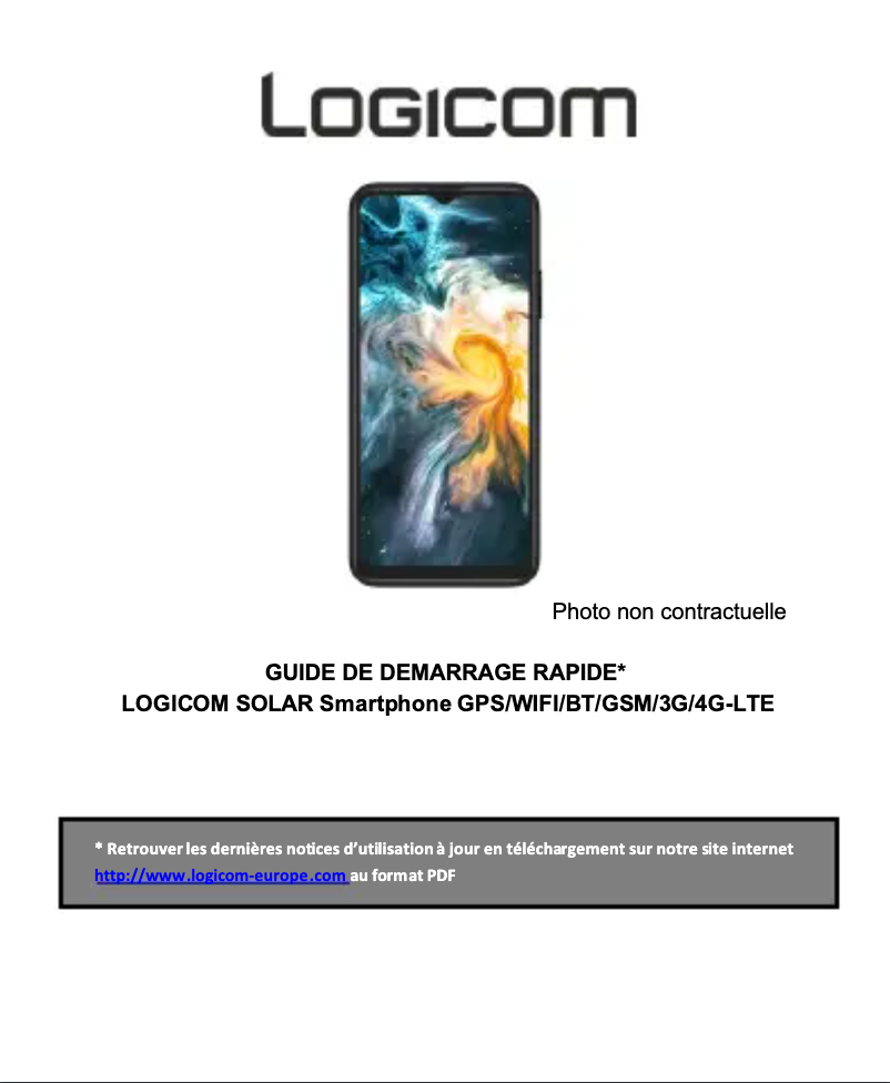 Page 1 de la notice Manuel utilisateur Logicom Le Solar