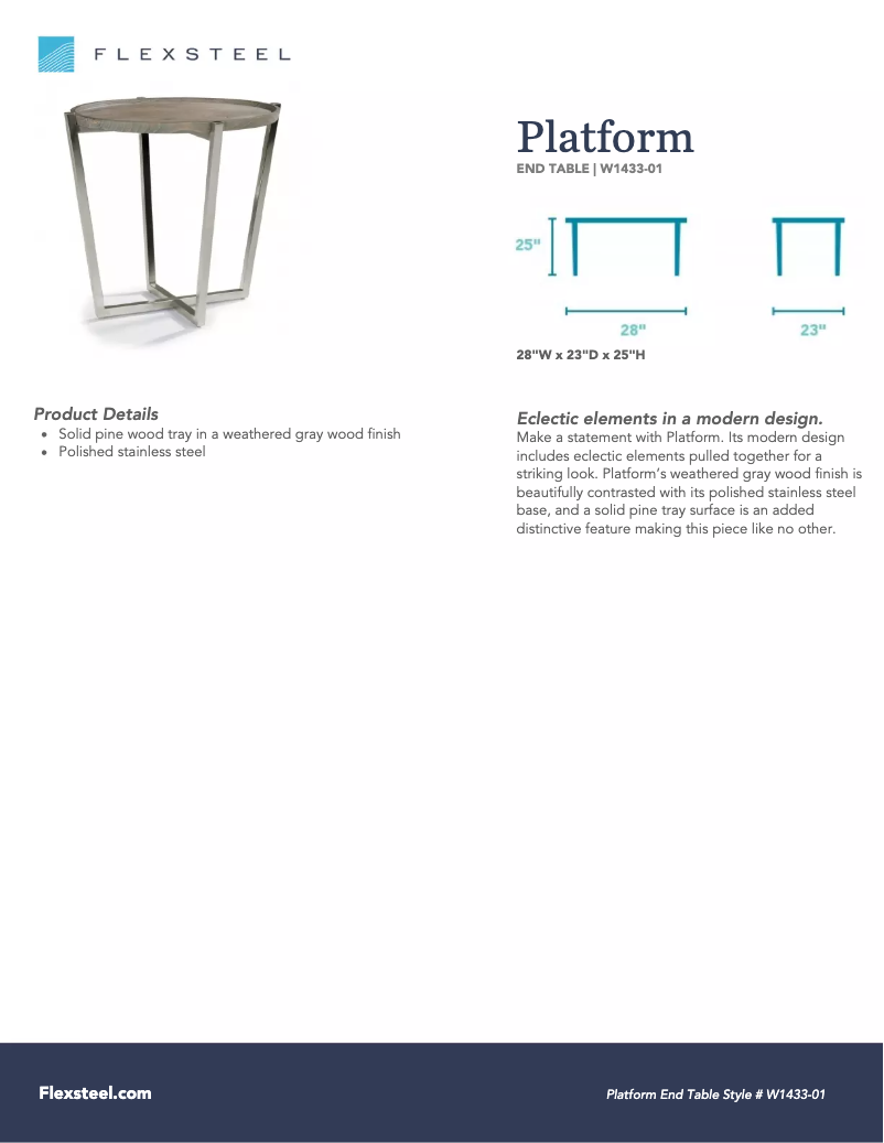 Image de la première page du manuel de l'appareil Platform W1433-01