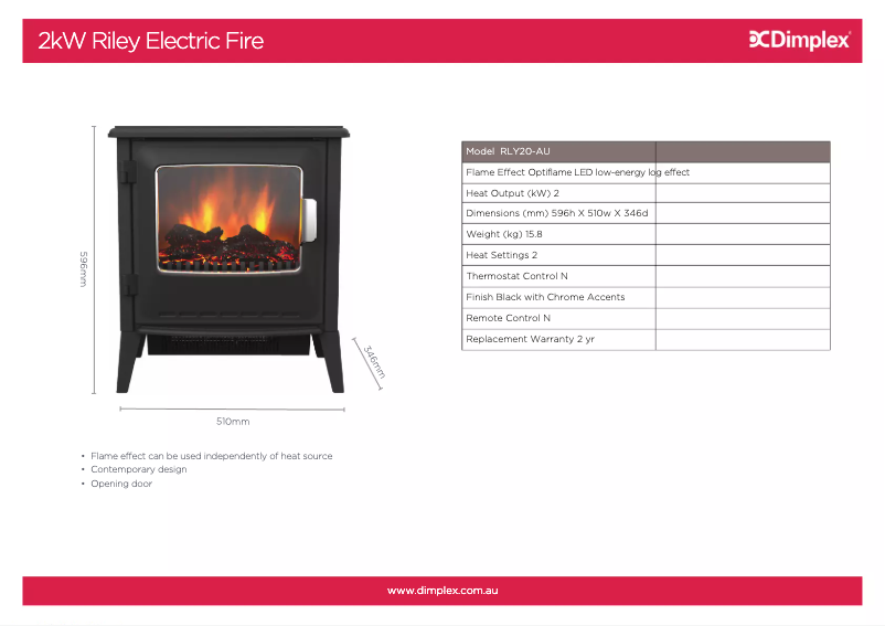Image de la première page du manuel de l'appareil Riley RLY20-AU