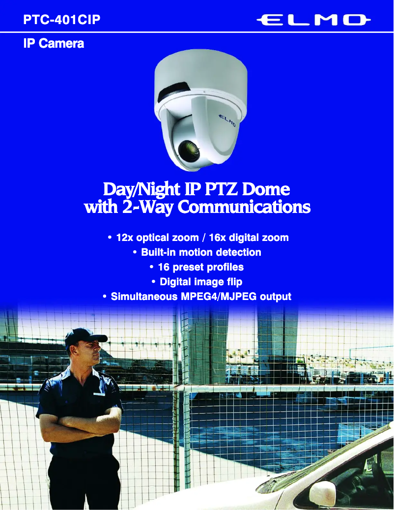 Page n°1 - Fiche technique Elmo PTC-401C IP