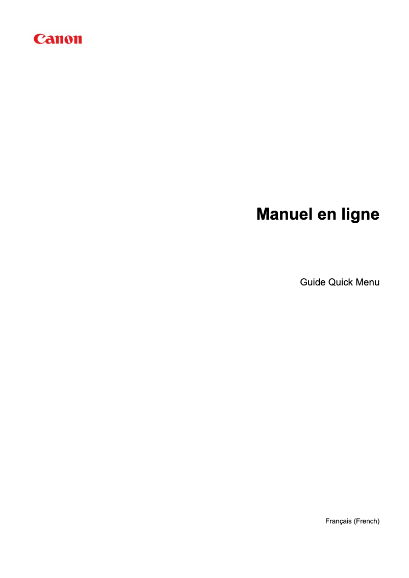 Image de la première page du manuel de l'appareil Pixma MG6450