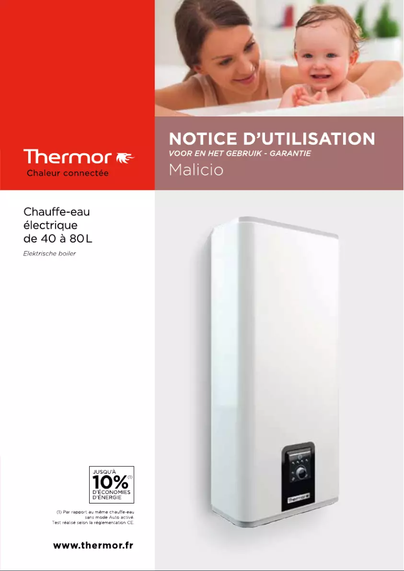 Page 1 de la notice Manuel utilisateur Thermor Malicio 65L