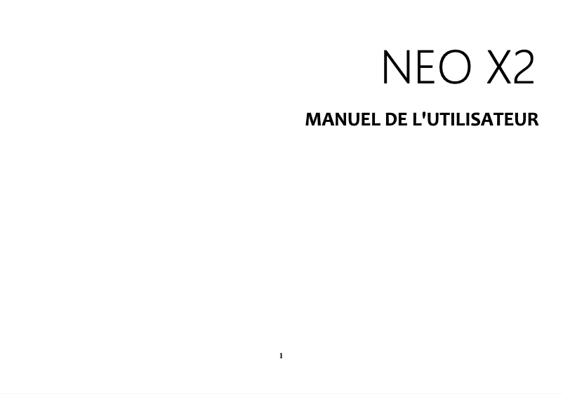 Page 1 de la notice Manuel utilisateur BLU Neo X2