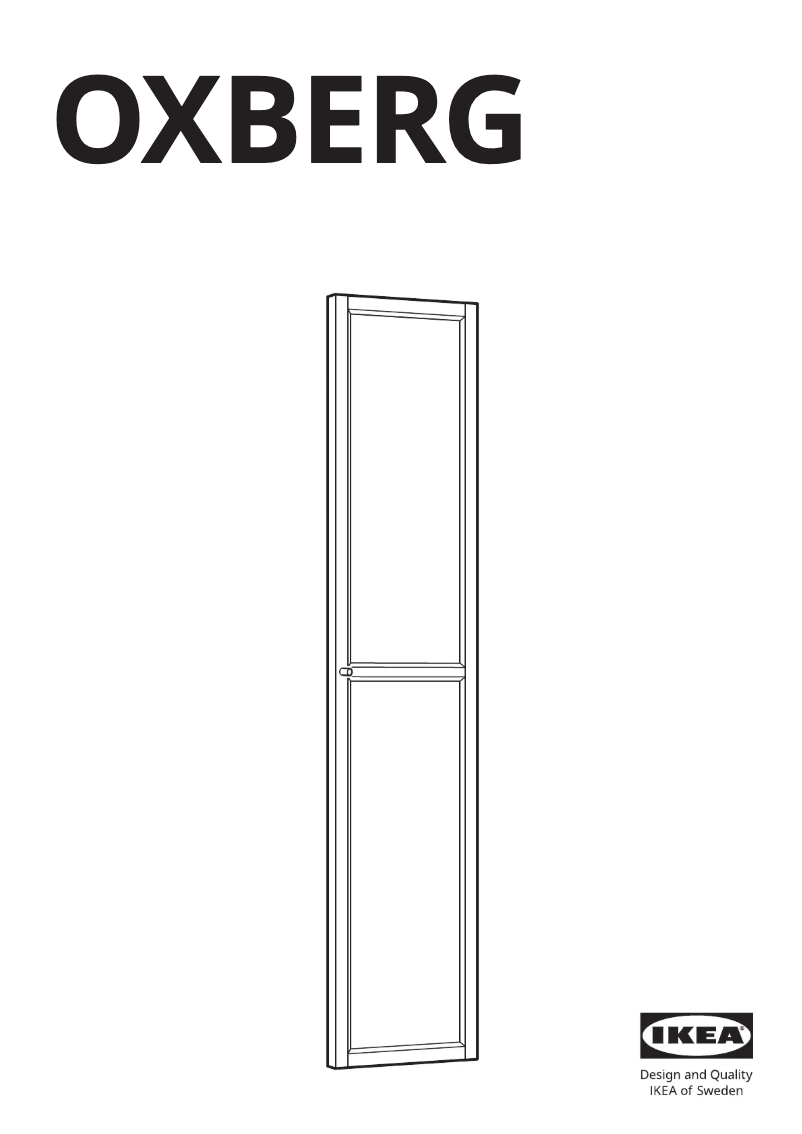 Page 1 de la notice Manuel utilisateur Ikea OXBERG 905.282.43