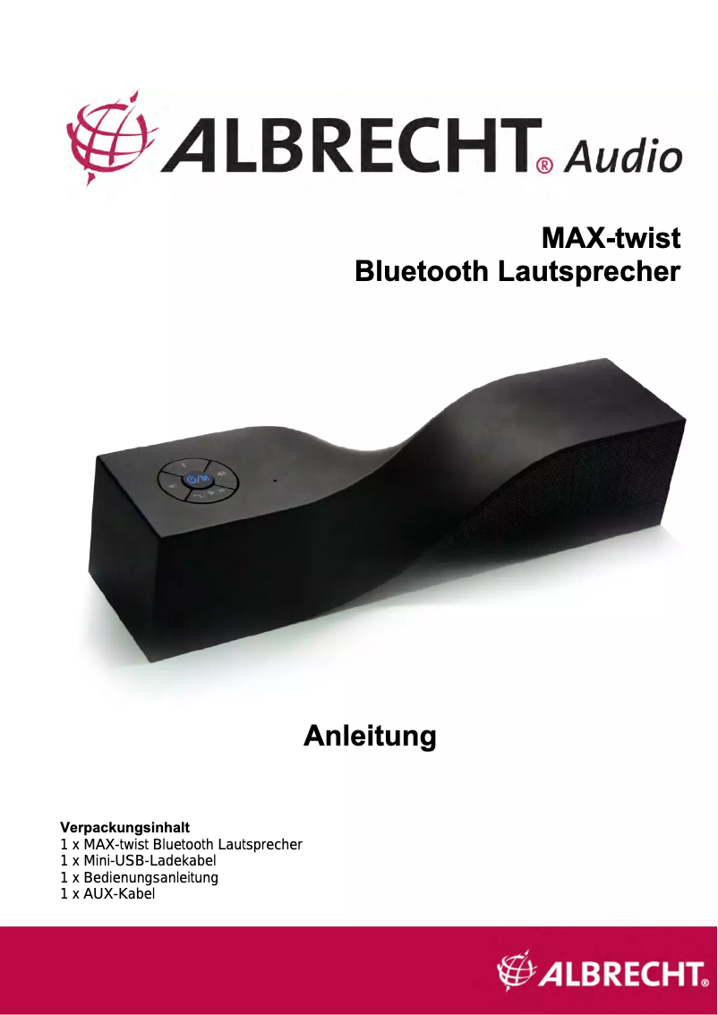 Page n°1 - Manuel utilisateur Albrecht Max-Twist