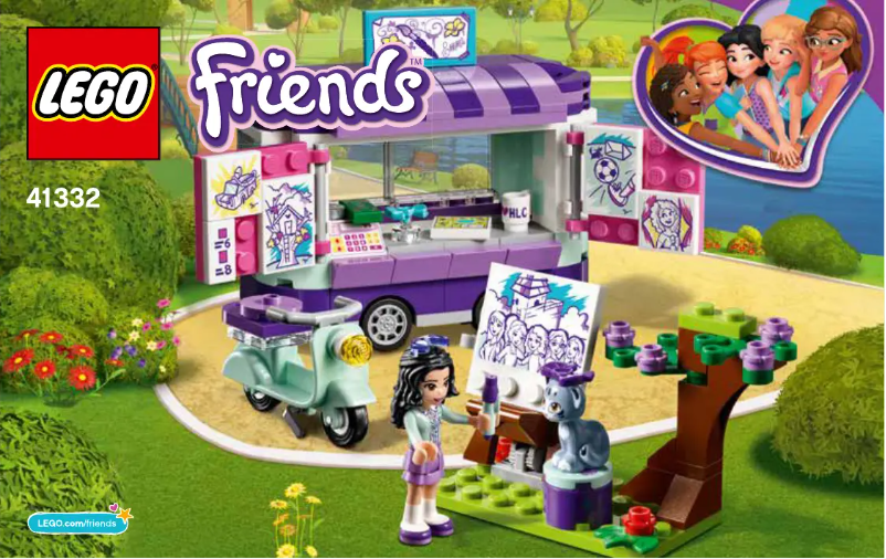 Page n°1 - Consignes visuelles Lego Friends 41332