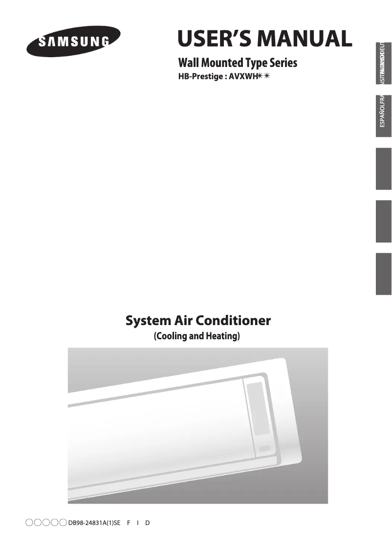 Página 1 del manual Manual de usuario Samsung AVXWHH036EA-01