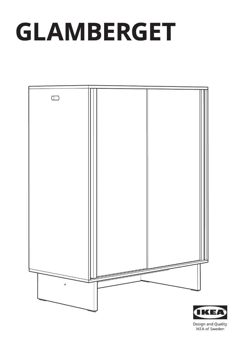 Page 1 de la notice Manuel utilisateur Ikea GLAMBERGET 205.645.12