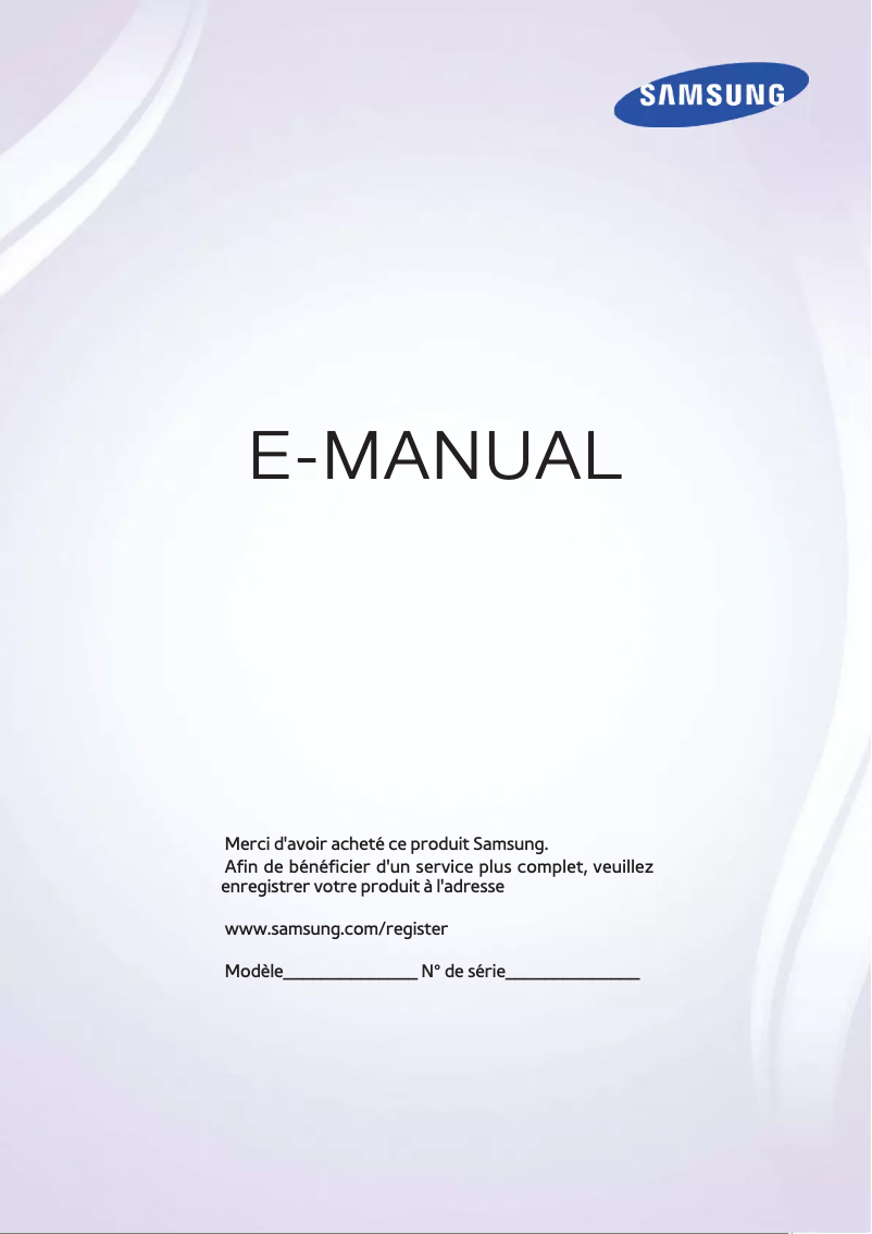 Page n°1 - Manuel utilisateur Samsung UA58H5203AK
