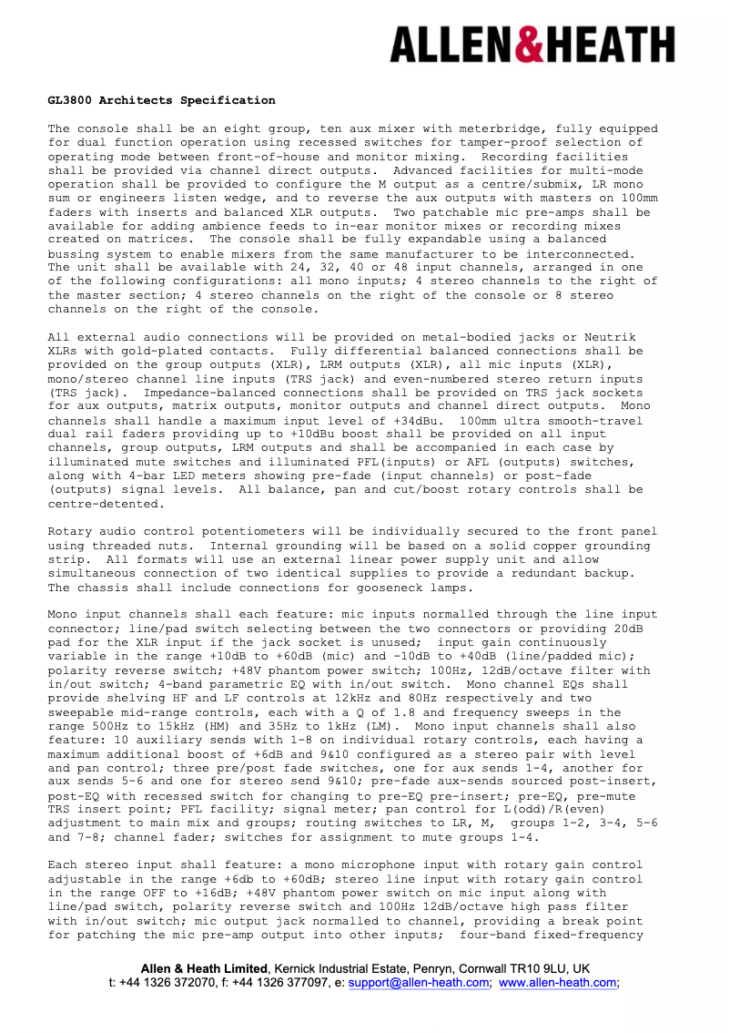 Image de la première page du manuel de l'appareil GL3800