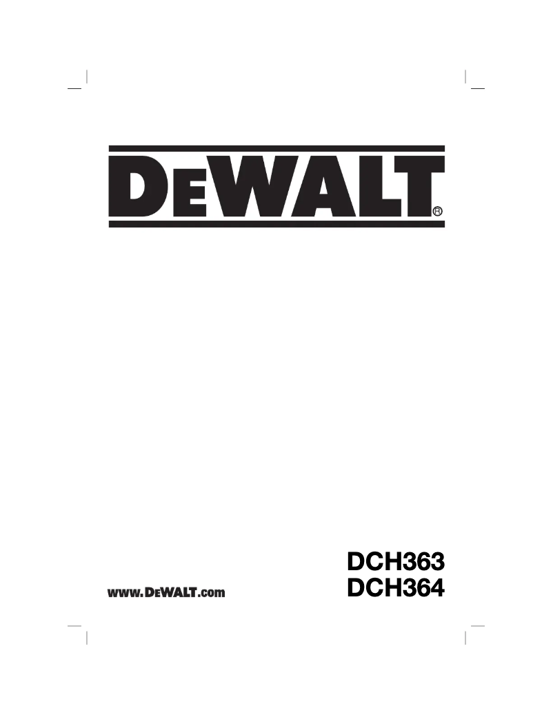 Página 1 del manual Manual de usuario DeWalt DCH363