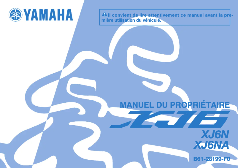 Image de la première page du manuel de l'appareil XJ6-N (2015)