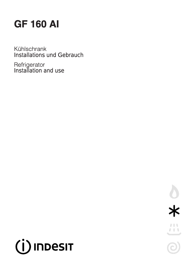 Page 1 de la notice Manuel utilisateur Indesit GF 160 AI