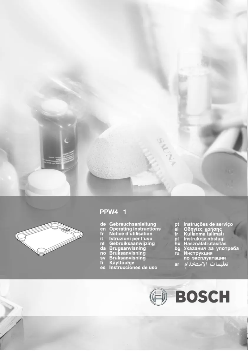 Page n°1 - Manuel utilisateur Bosch PPW4010