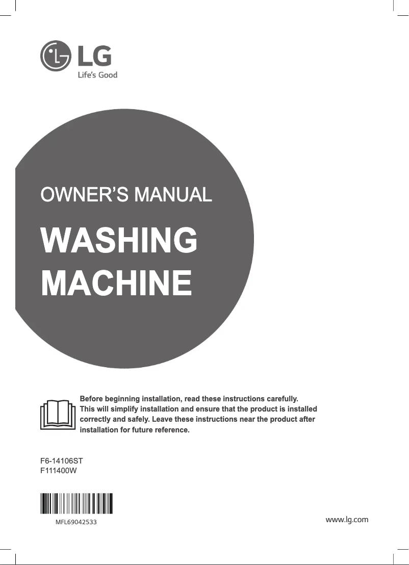 Página 1 del manual Manual de usuario LG F6-14106ST