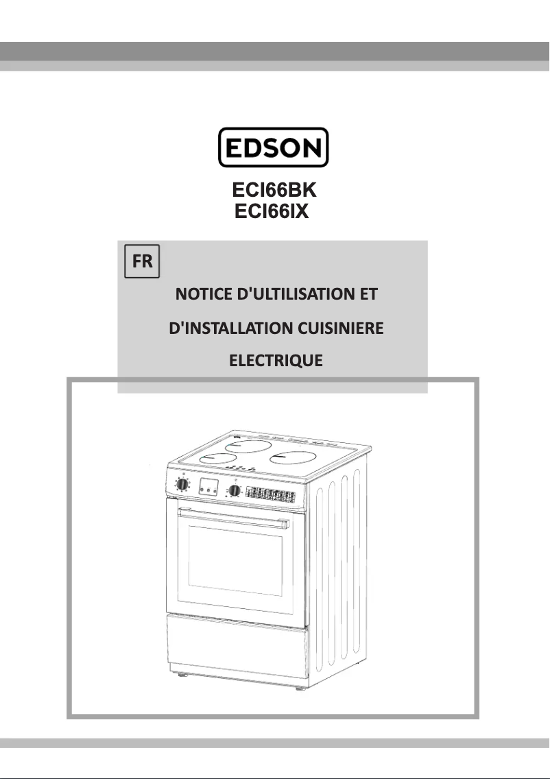 Page 1 de la notice Manuel utilisateur Edson ECI66BK